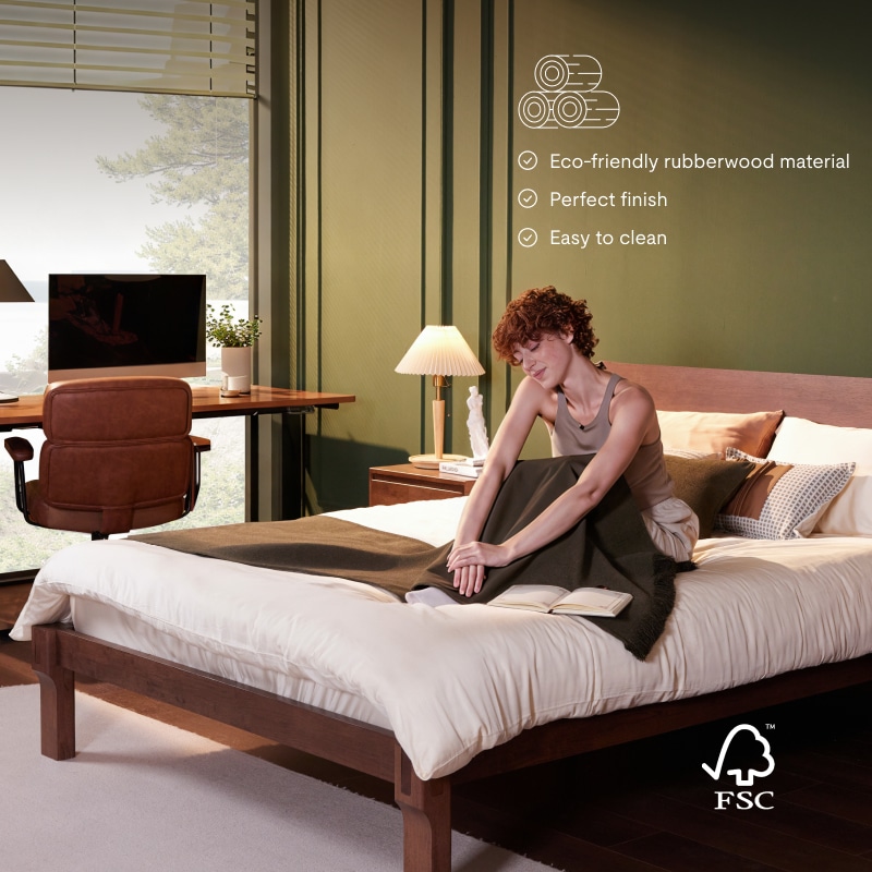 FlexiSpot Kana Japanese Joinery Bed | Simple Design, Quick Assembly